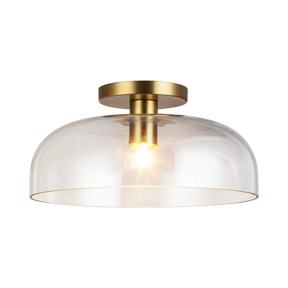 Bella Semi-Flush 12", Brushed Brass