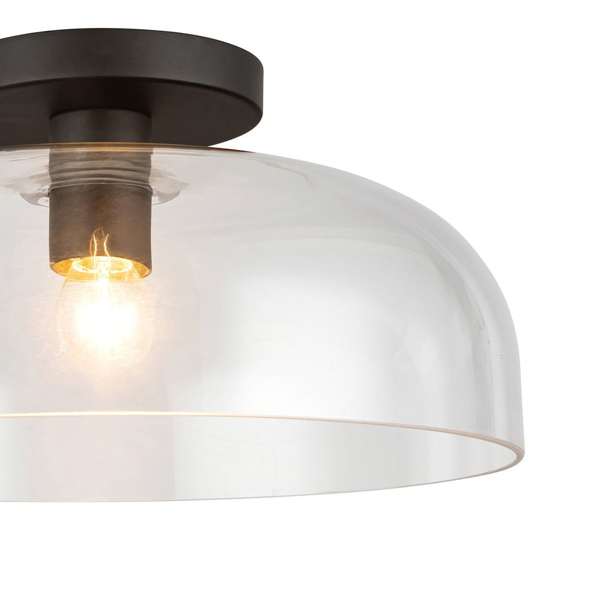 Bella Semi-Flush 12", Matte Black