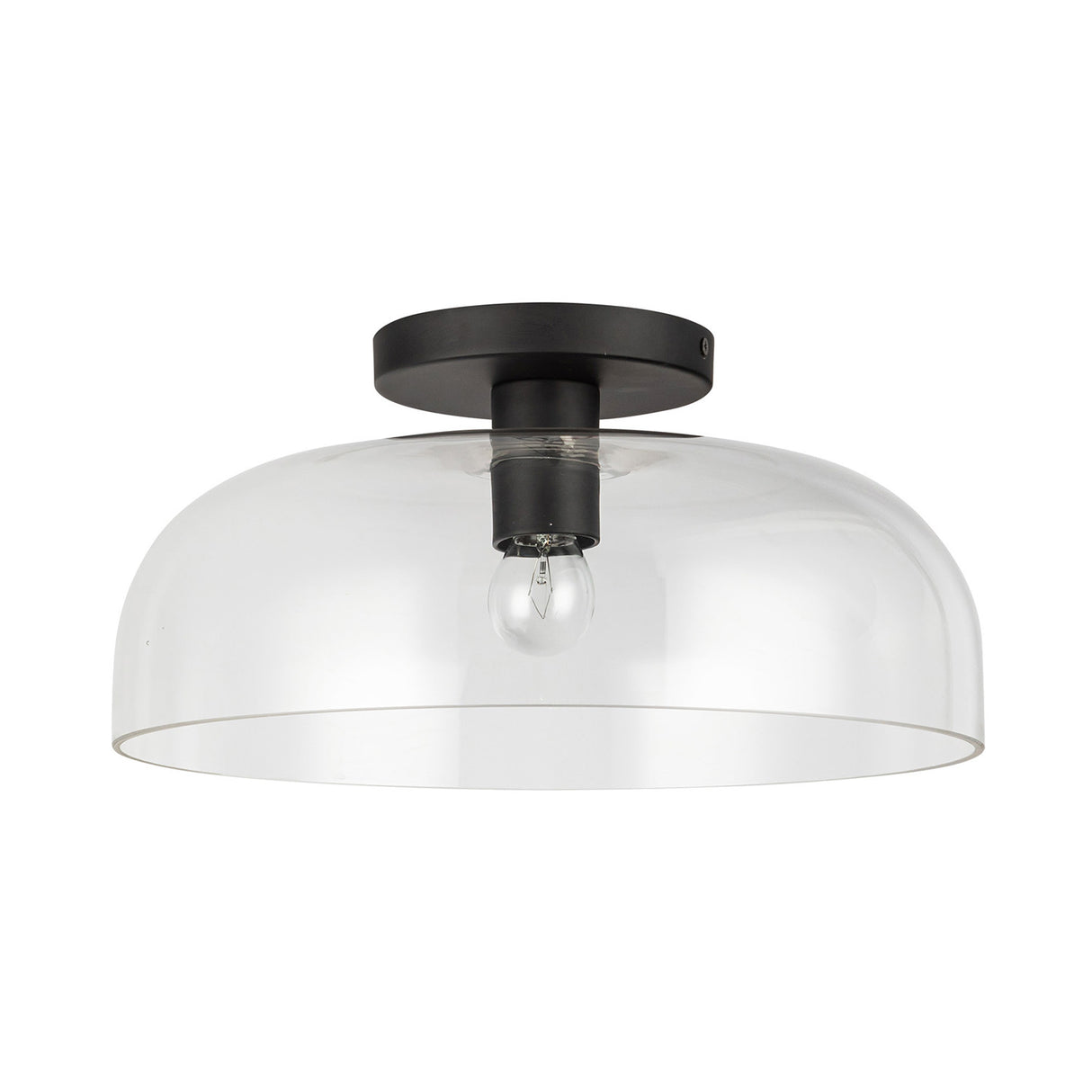 Bella Semi-Flush 12", Matte Black