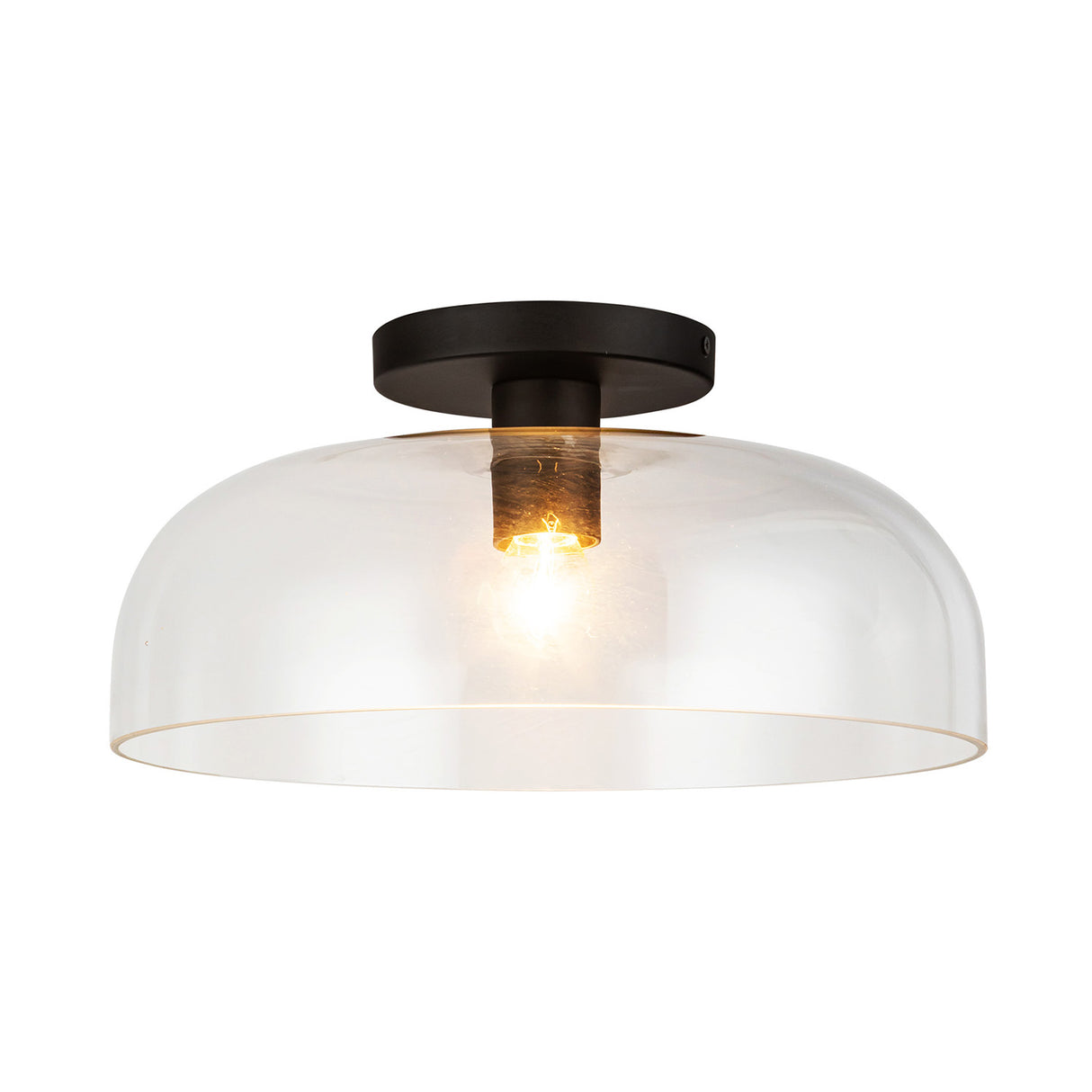 Bella Semi-Flush 12", Matte Black