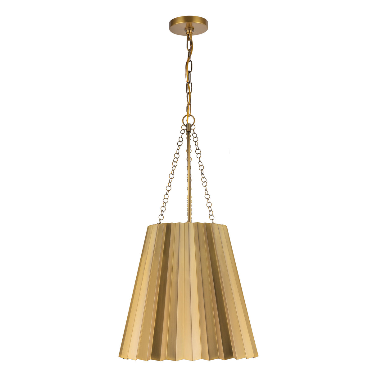 Maris Medium Pendant 16", Antique Brass