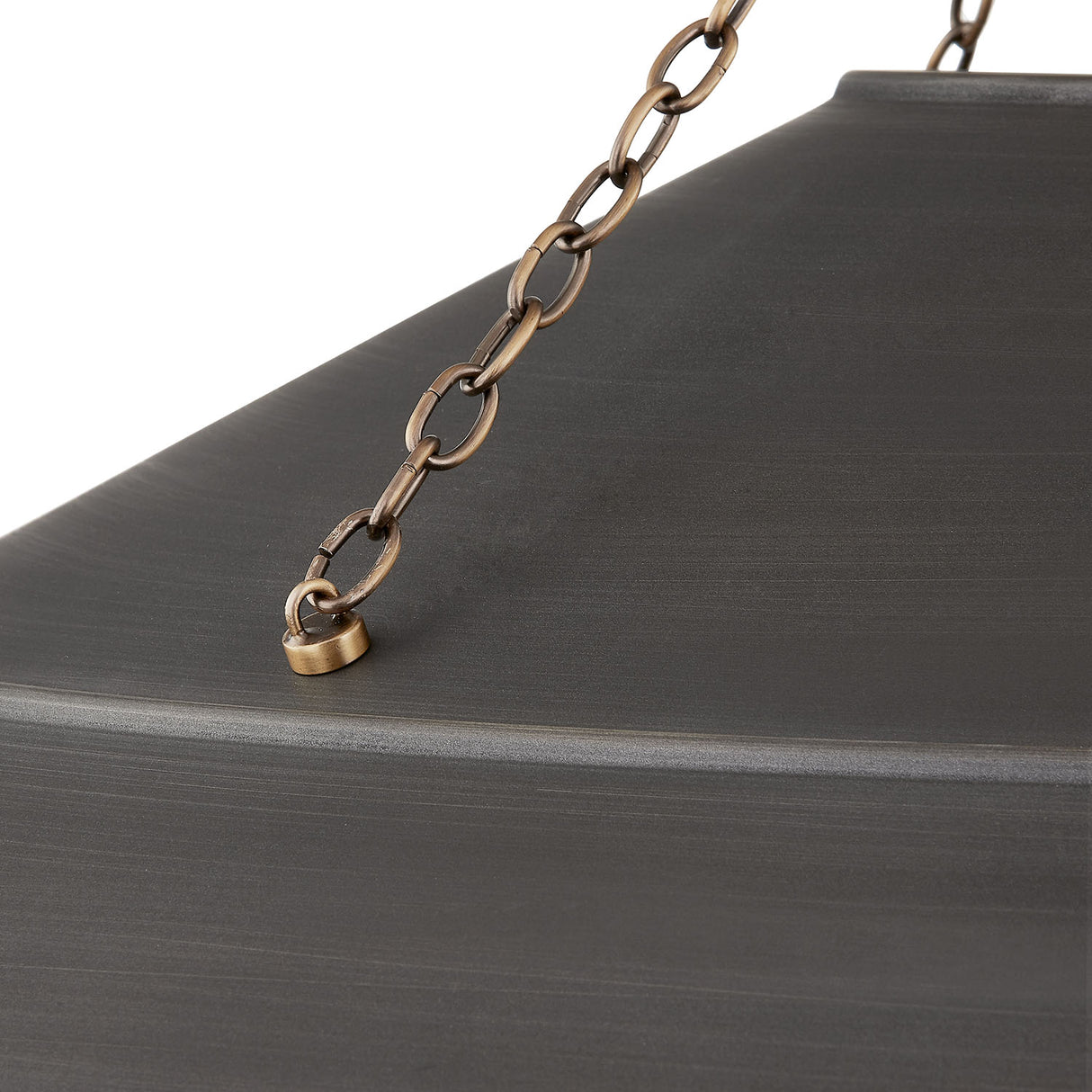 Zane Pendant, Extra Large 34", Graphite and Patina Brass