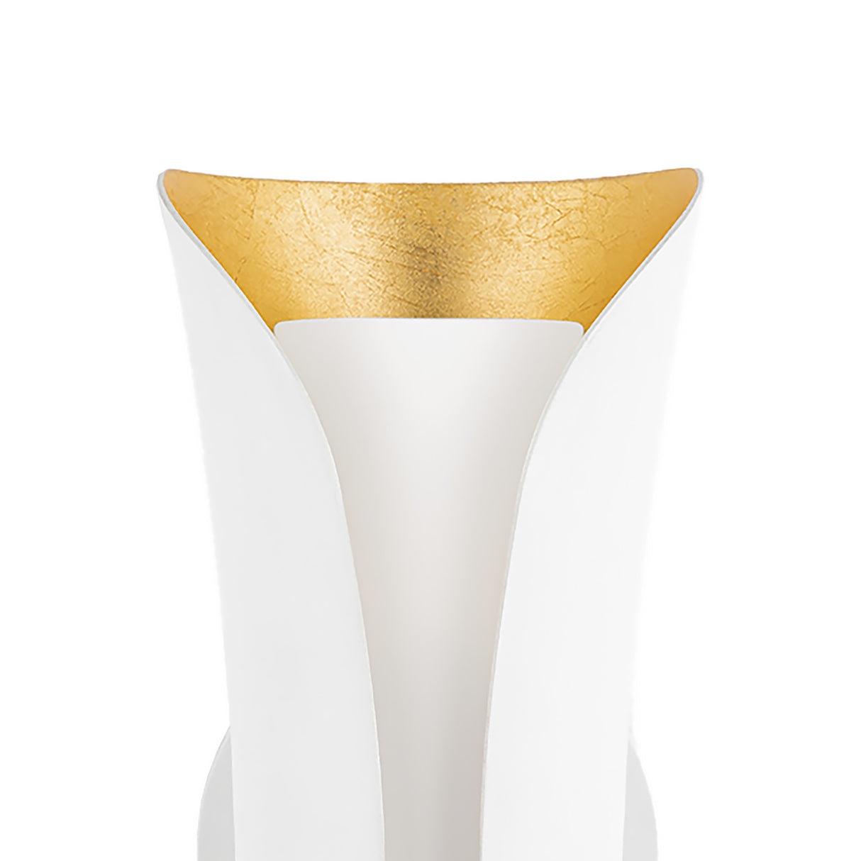 Rhys Wall Sconce, White and Gold Leaf