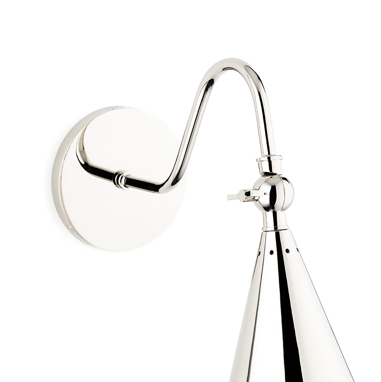 Faye Adjustable Wall Sconce, Polished Nickel