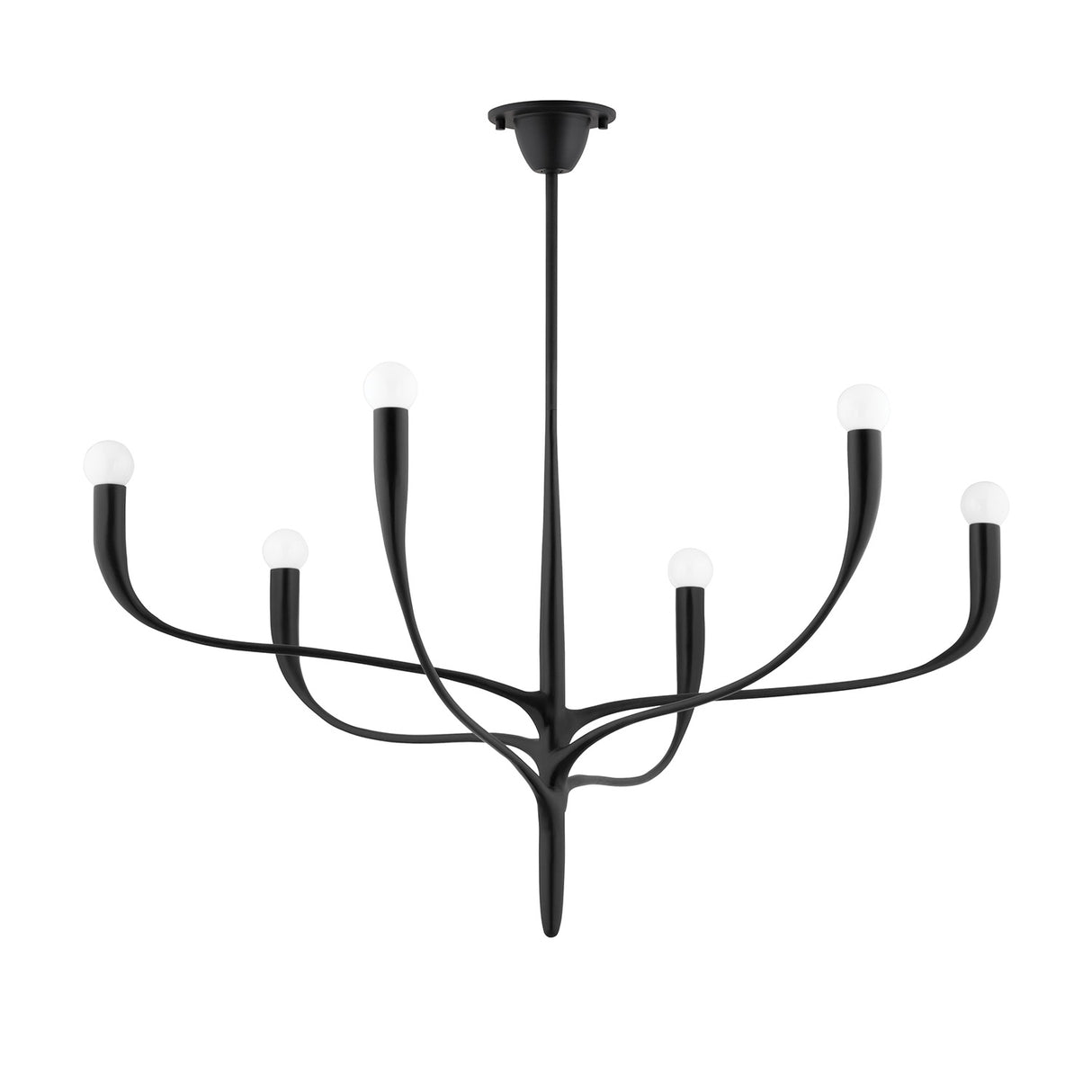 Anita 6 Light Chandelier 37", Antique Iron