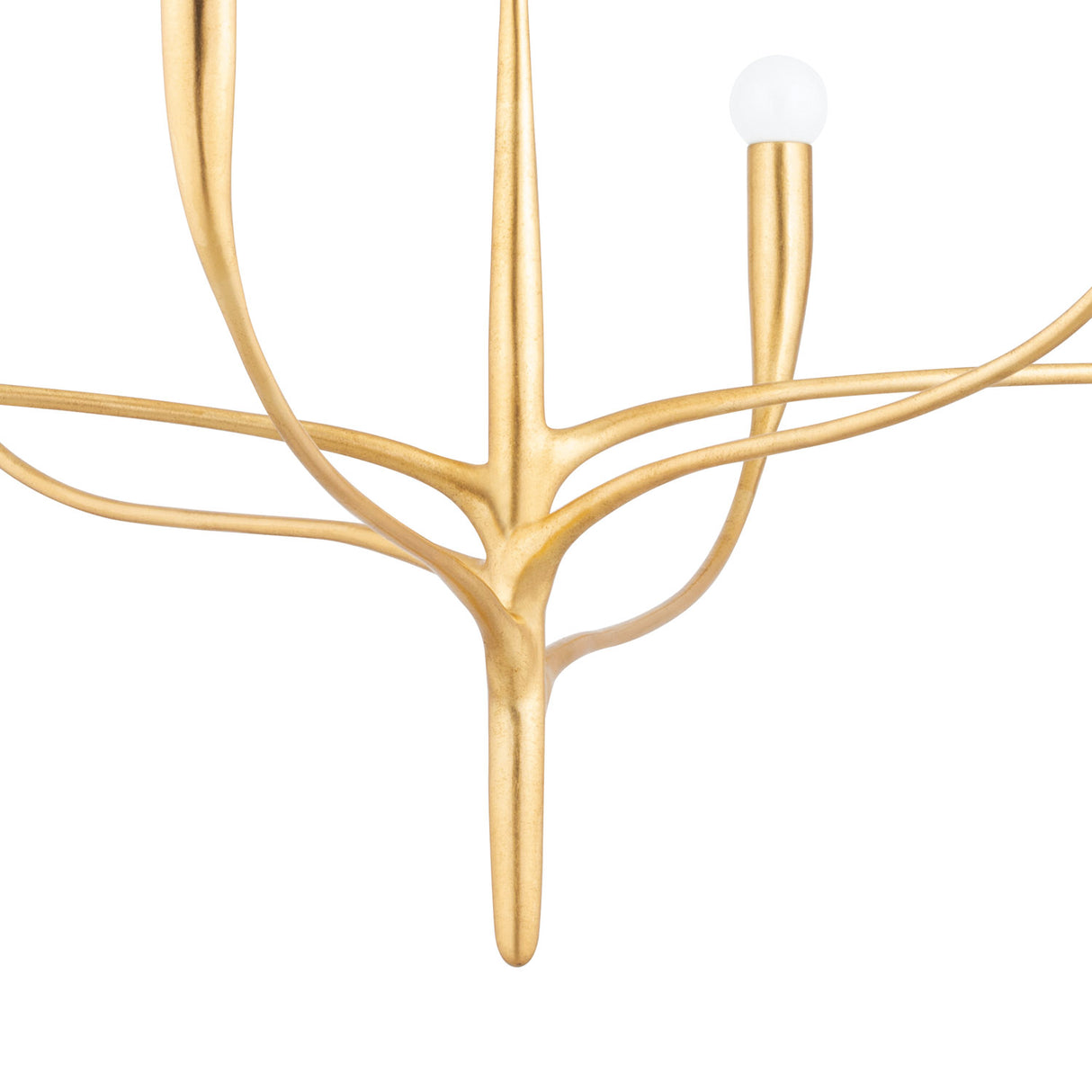 Anita 6 Light Chandelier 37", Gold Leaf