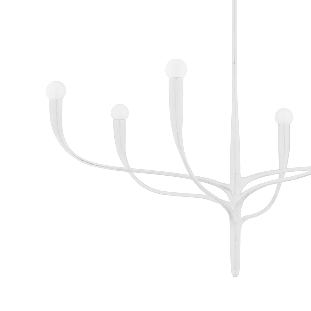 Anita 6 Light Chandelier 37", White Plaster