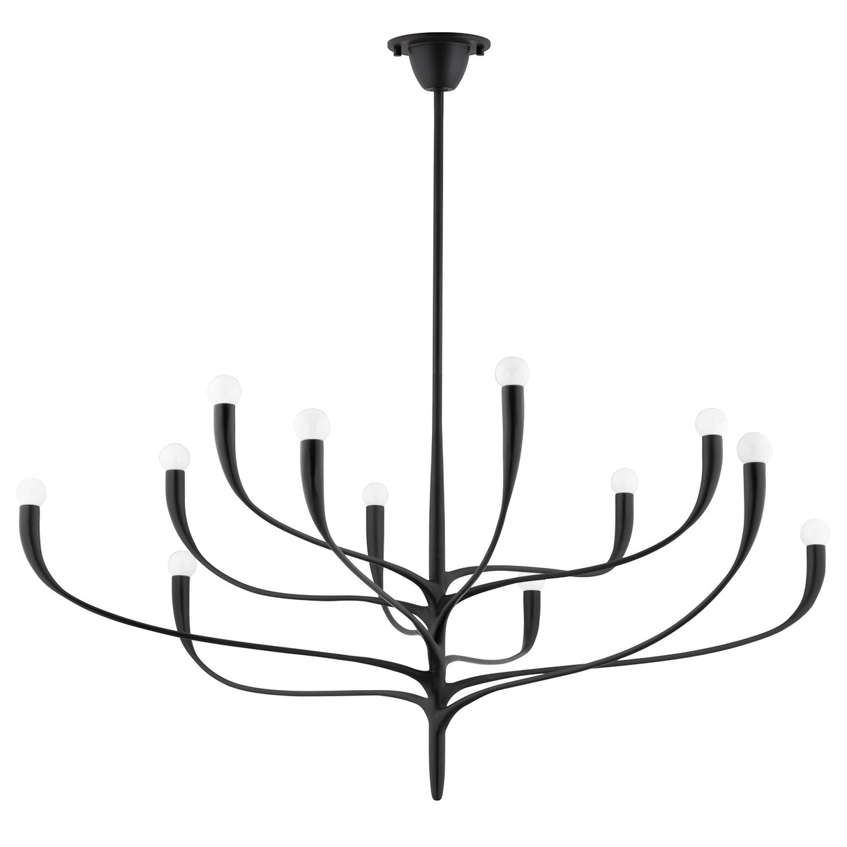 Anita 12 Light Chandelier 52", Antique Iron
