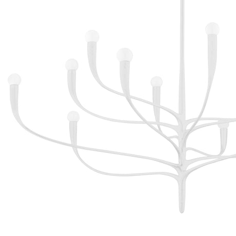 Anita 12 Light Chandelier 52", White Plaster
