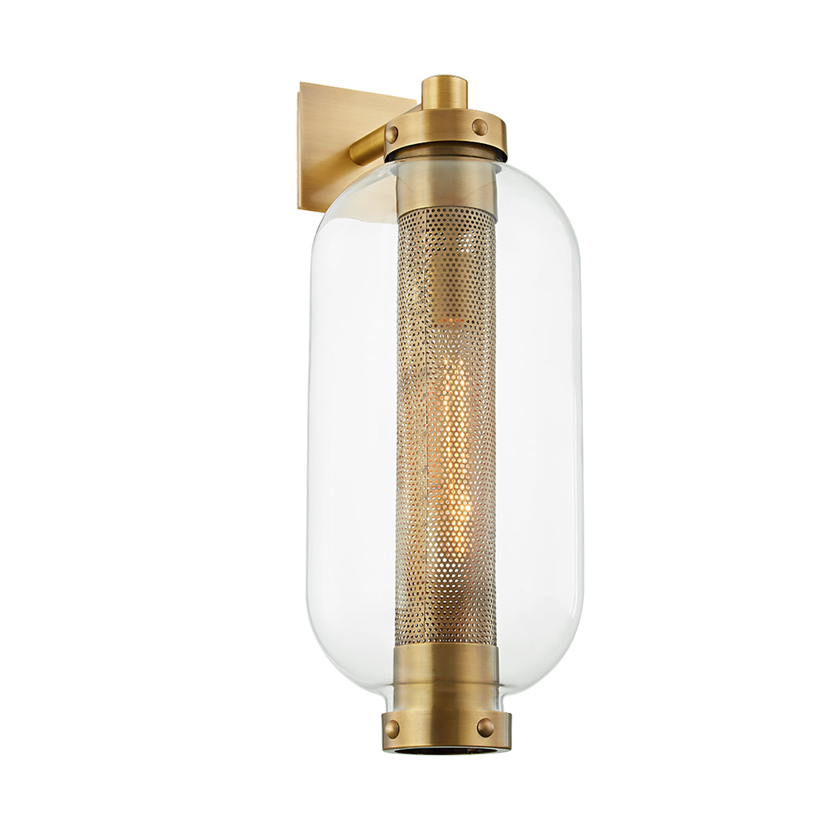 Bennett Outdoor Wall Light, Large 23" Vintage Brass