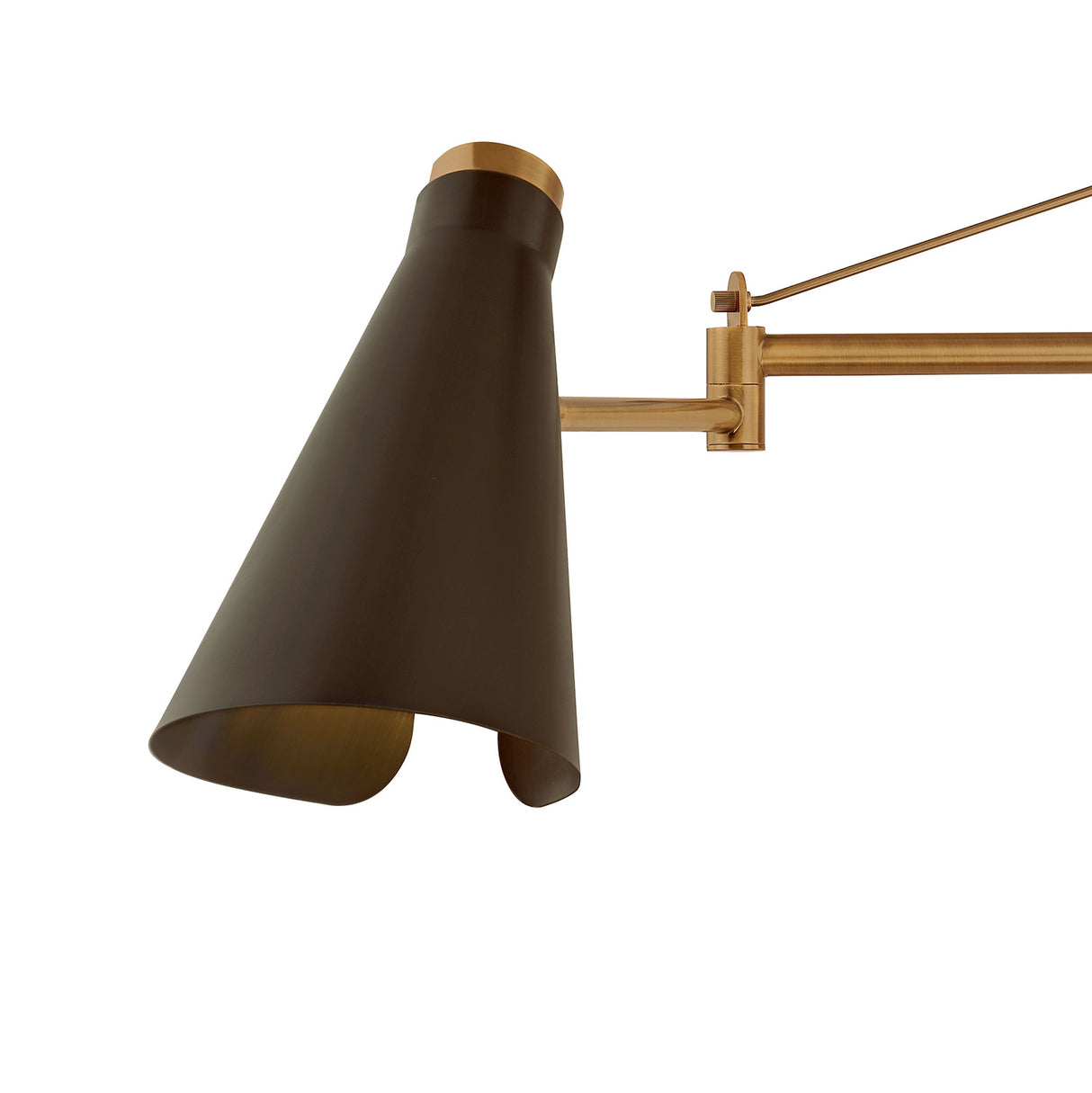 Ralph Swing Arm Wall Sconce, Vintage Brass with Bronze