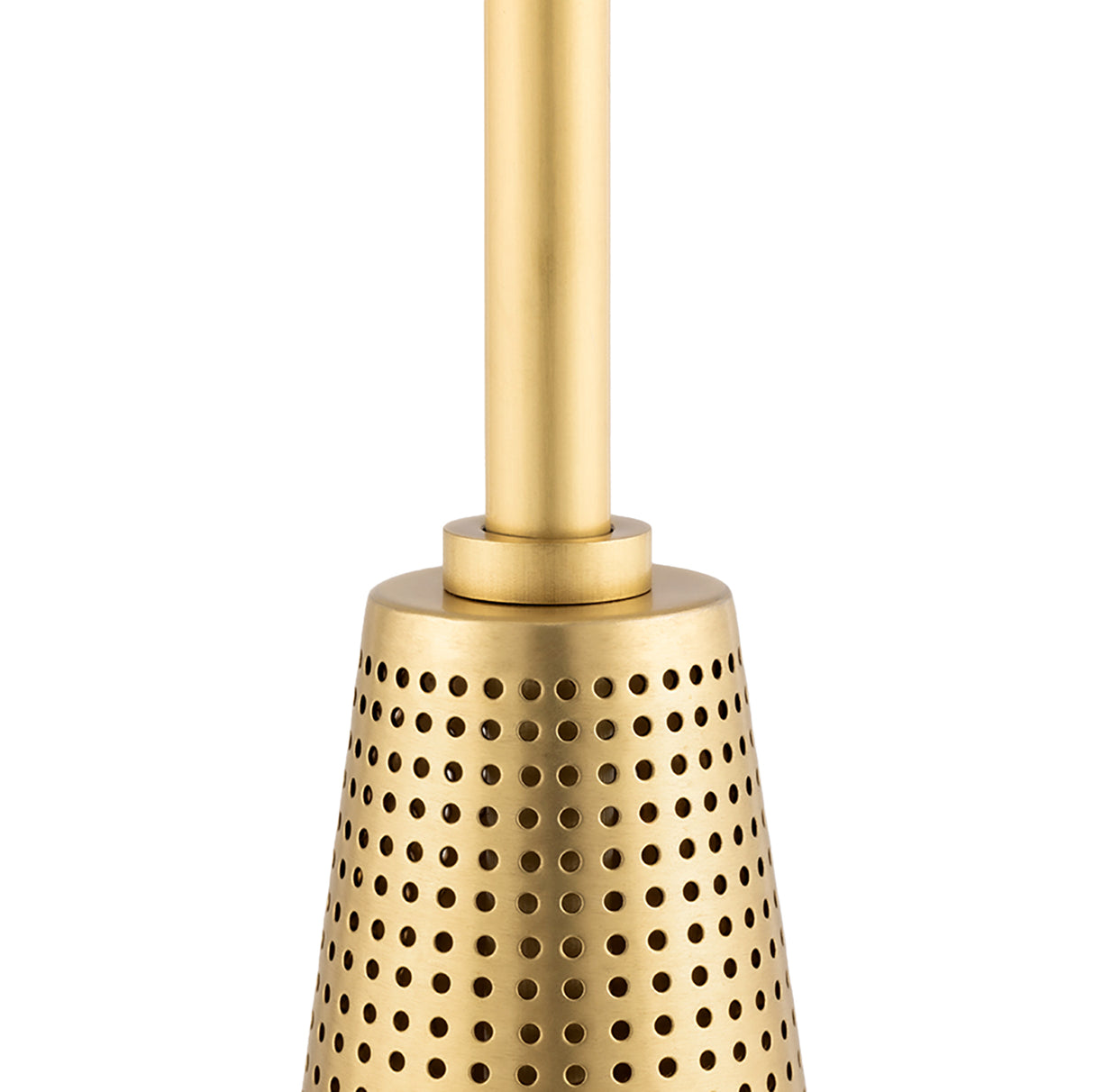 Sadie Medium Pendant 14", Cream and Aged Brass