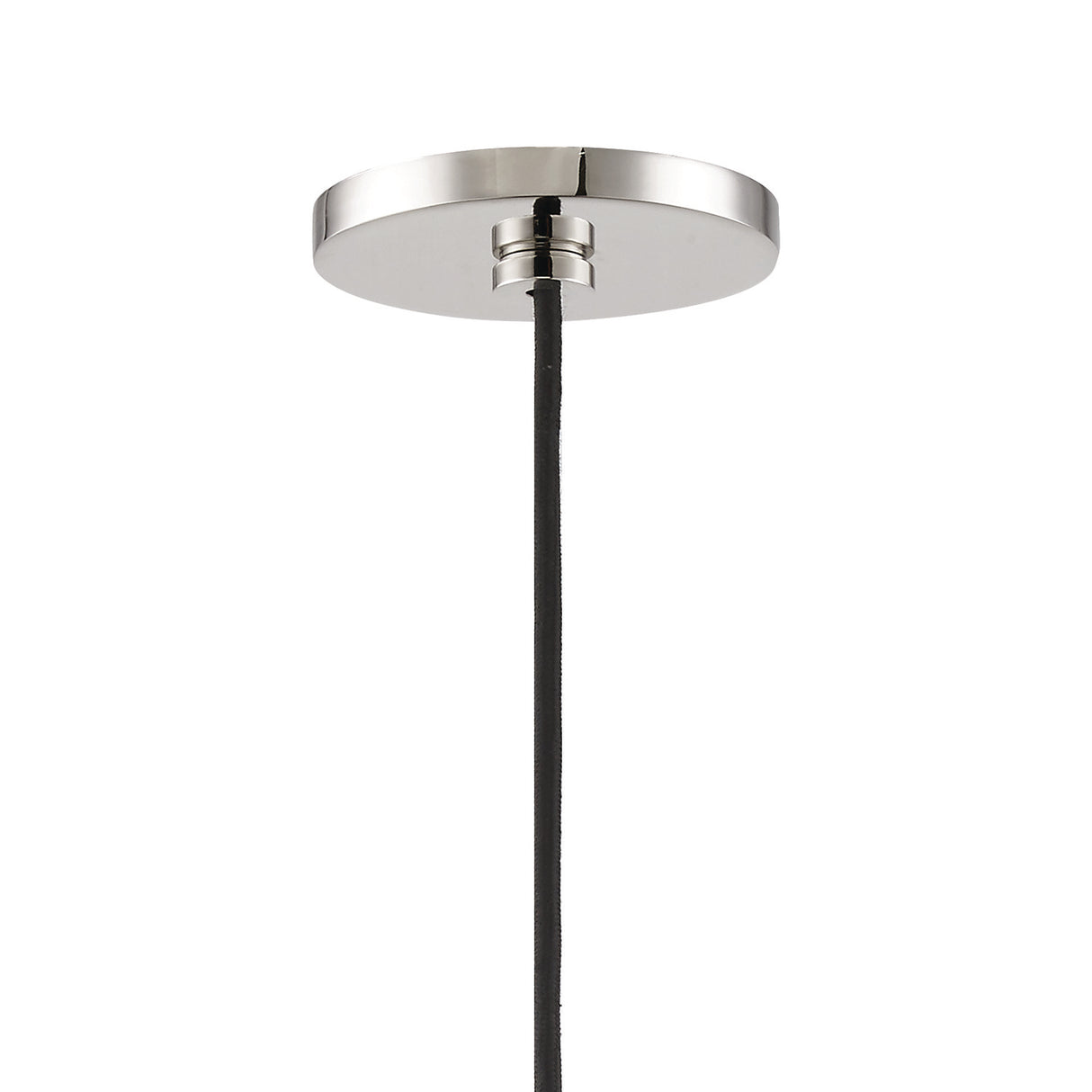 Sadie Medium Pendant 14", Navy and Polished Nickel
