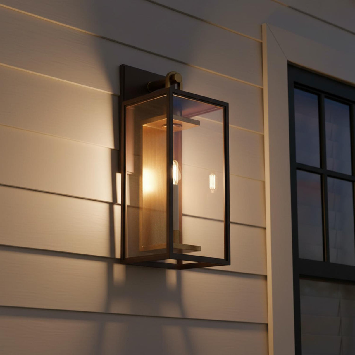 Orin Outdoor Wall Light, Medium 20" Bronze with Vintage Brass Accents