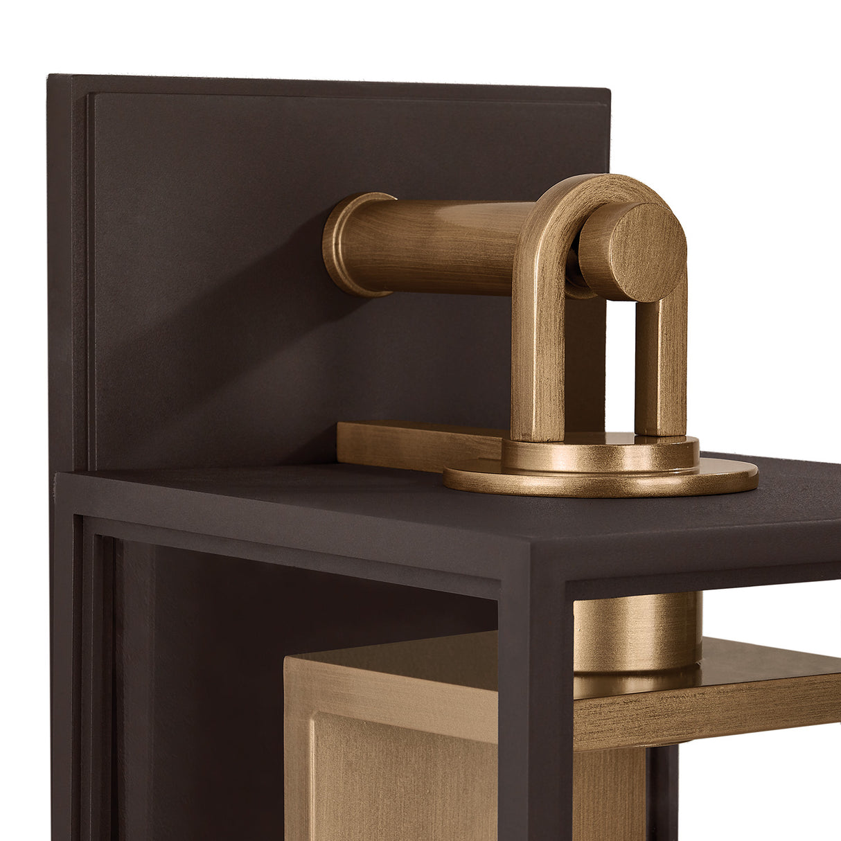 Orin Outdoor Wall Light, Medium 20" Bronze with Vintage Brass Accents