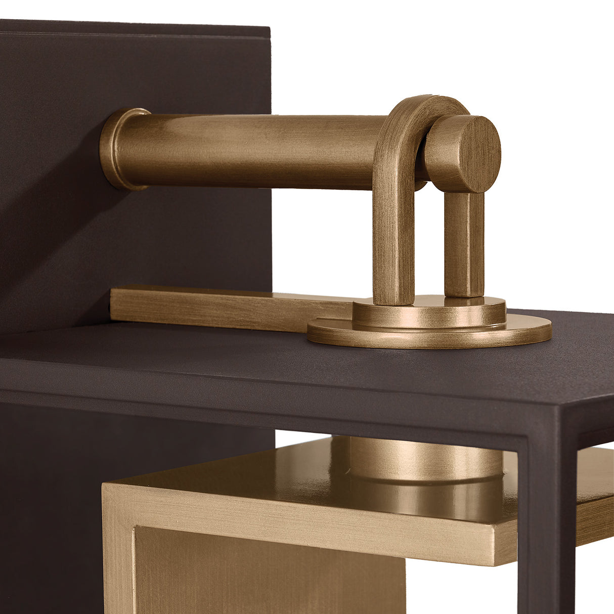 Orin Outdoor Wall Light, Large 24" Bronze with Vintage Brass Accents