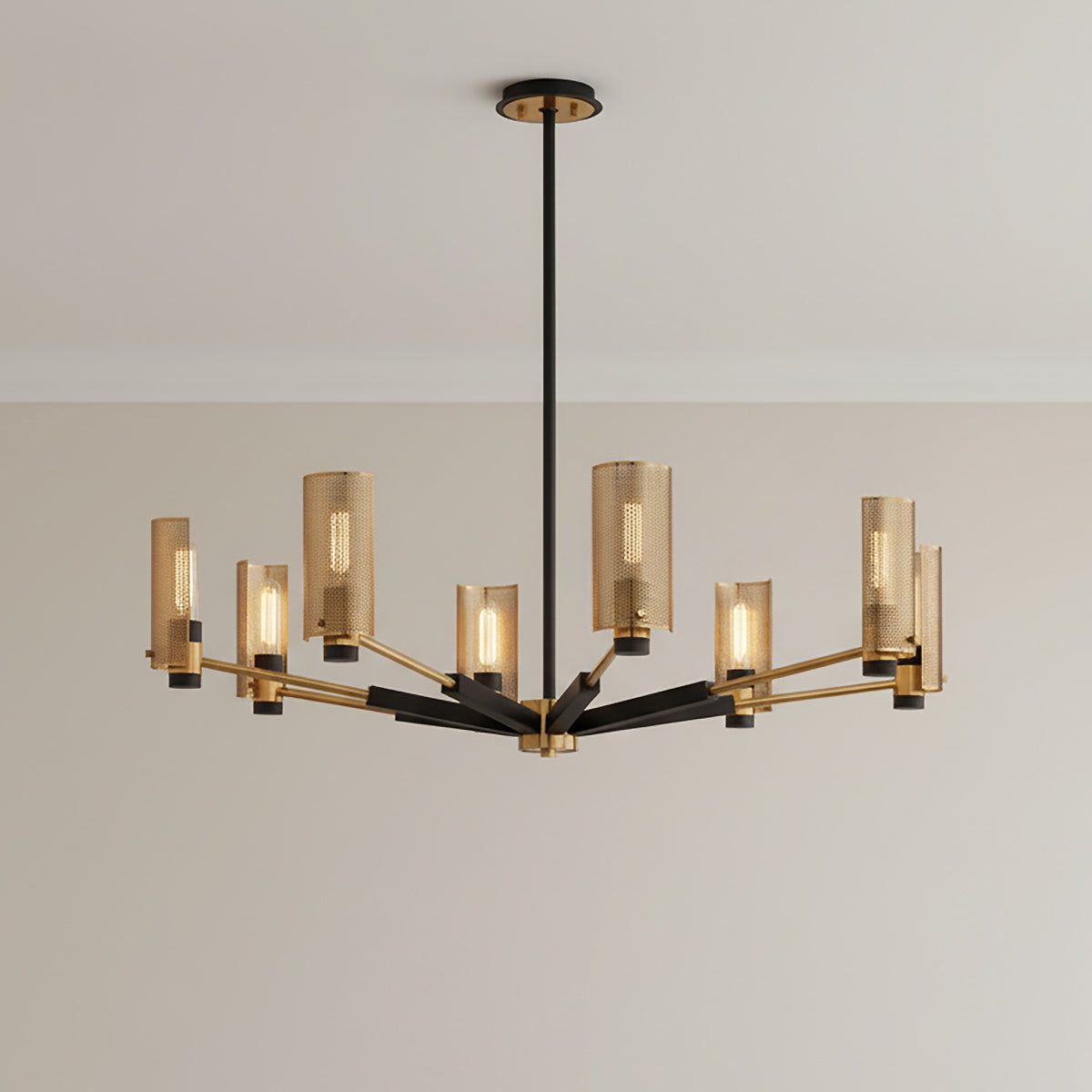 Oliver 8 Light Chandelier 40" for Modern home with Neutral Walls