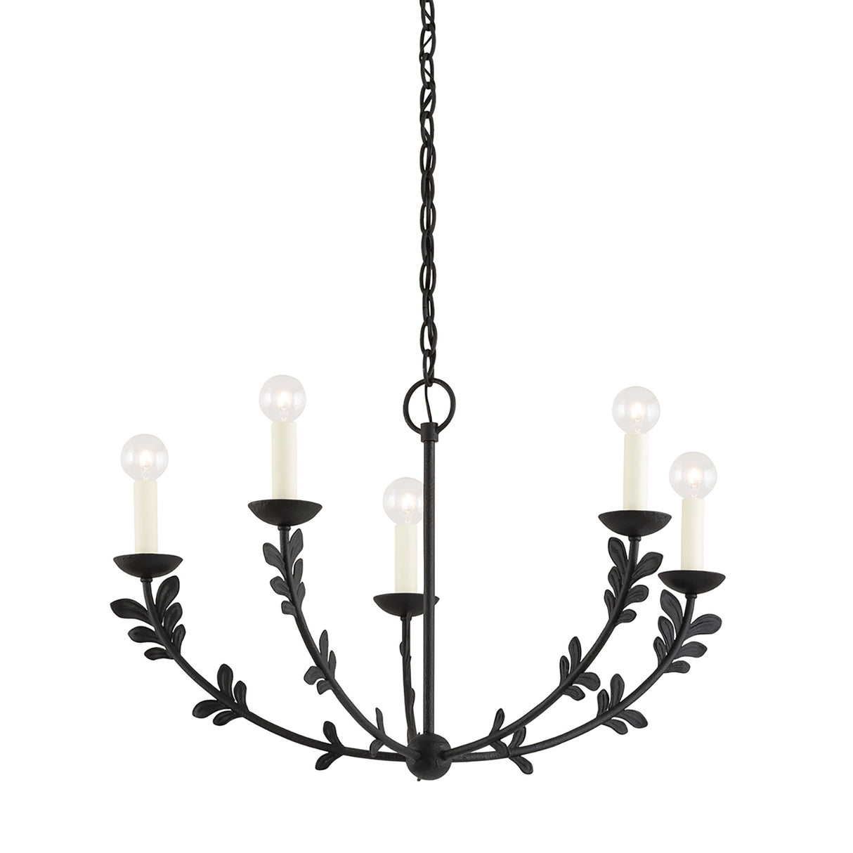 Aviva 5 Light Chandelier 28", Antique Iron