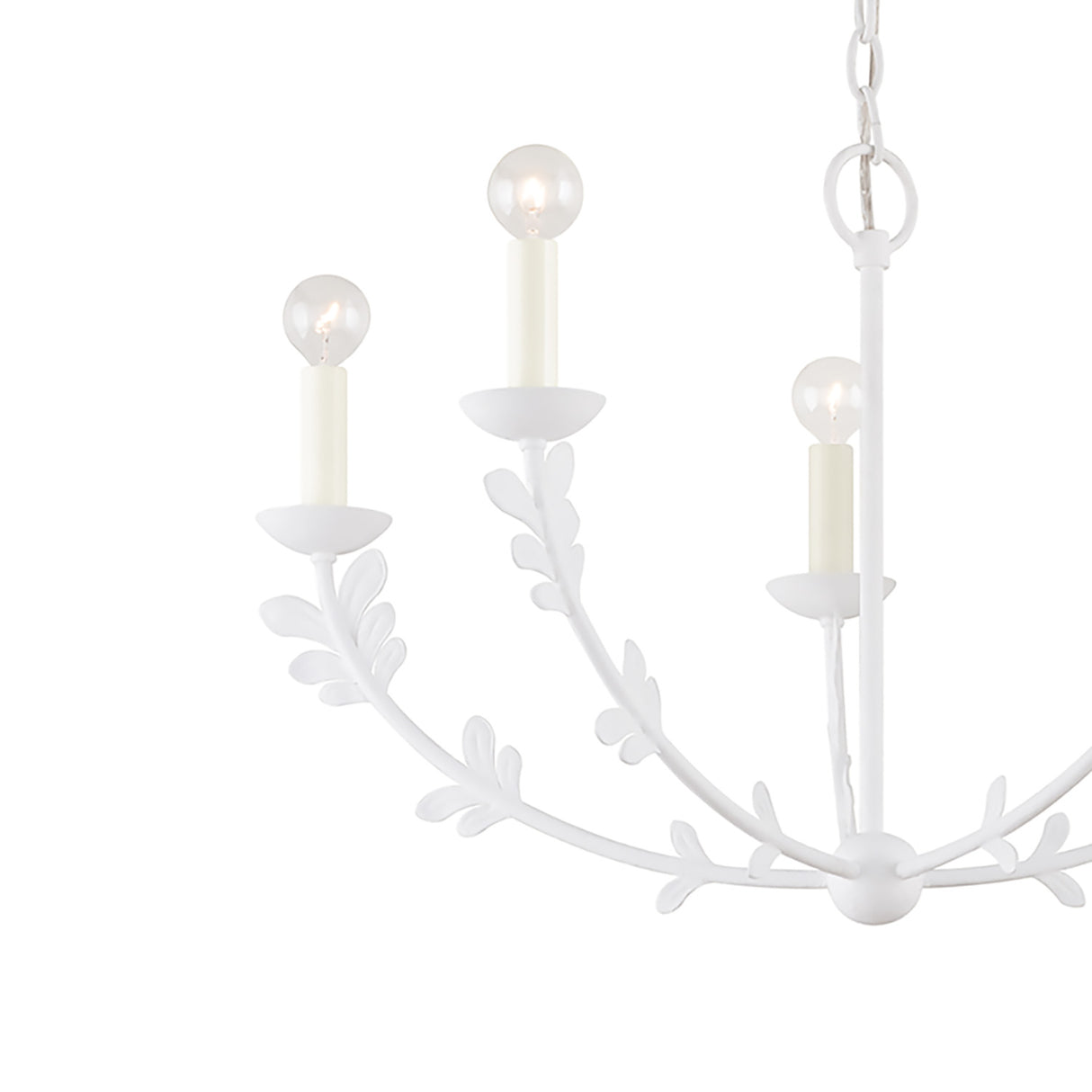 Aviva 5 Light Chandelier 28", Antique White