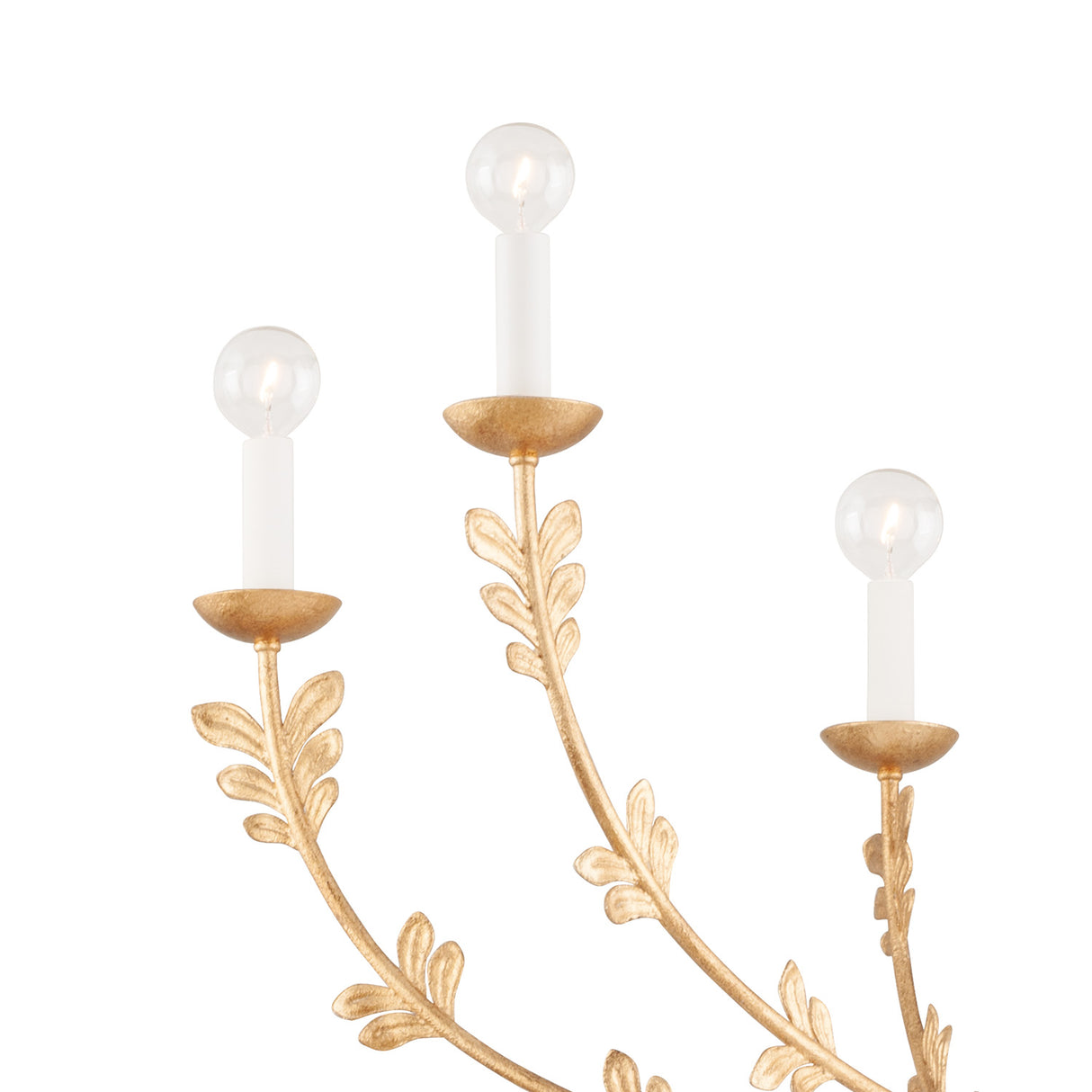 Aviva 6 Light Chandelier 40", Gold Leaf