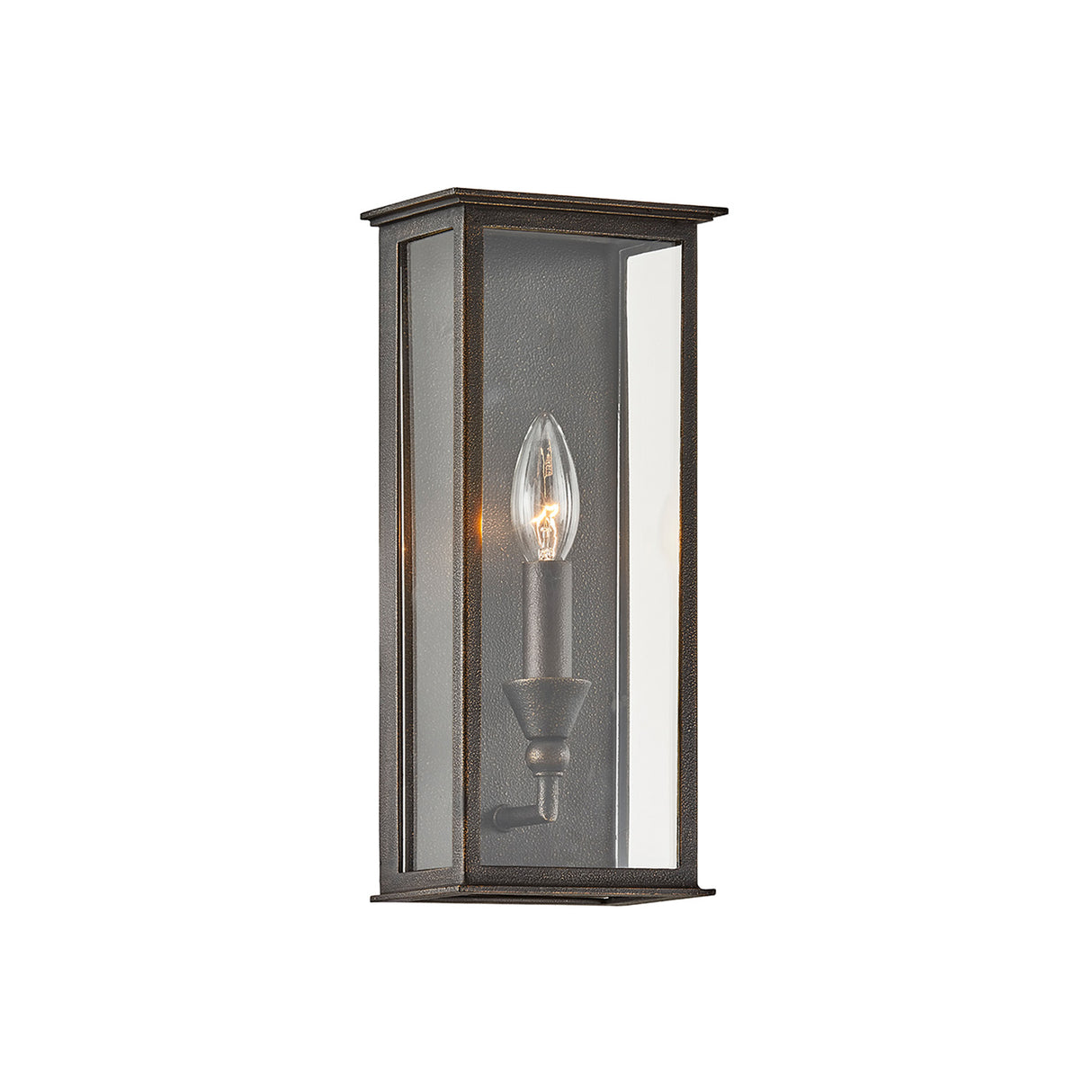 Clinton Outdoor Wall Light, Small 13" Bronze