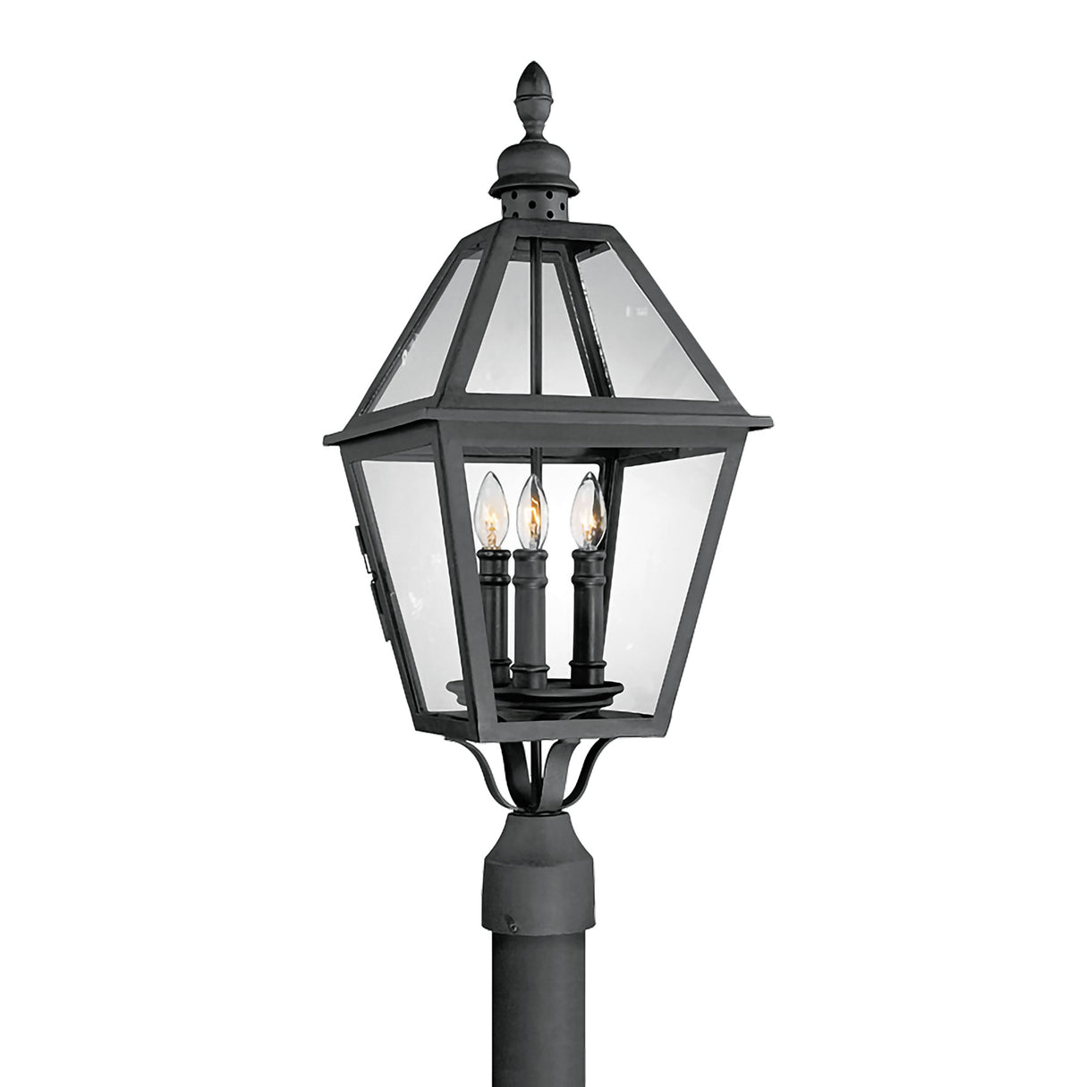 Ashford Outdoor Post Light, Medium 27" Black