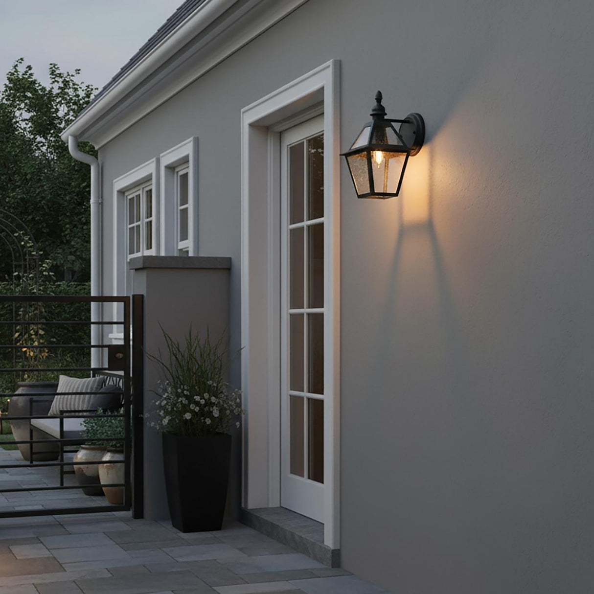 Ashford Outdoor Wall Light, Extra Small 13" Black