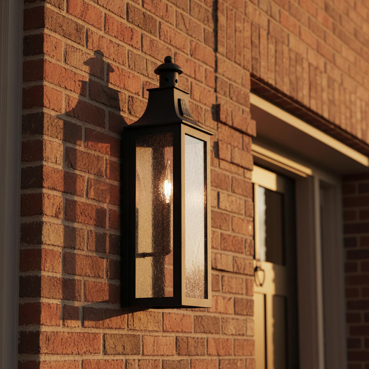 Bedford Outdoor Wall Light, Small 18" Antique Black Iron