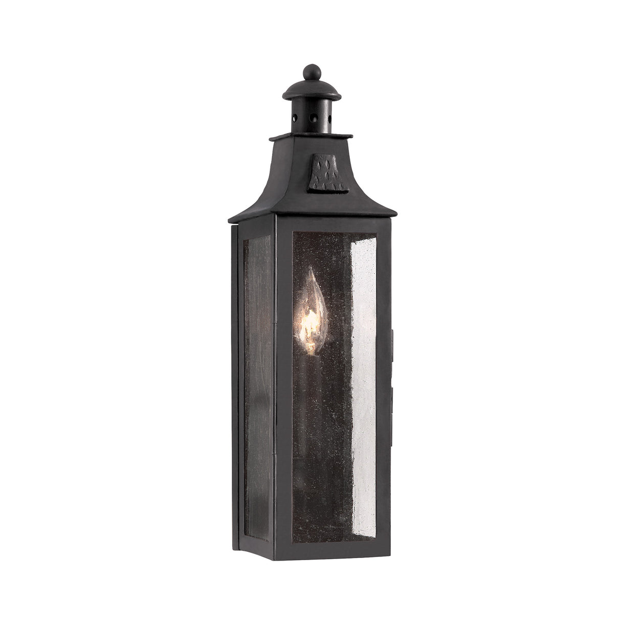 Bedford Outdoor Wall Light, Small 18" Antique Black Iron
