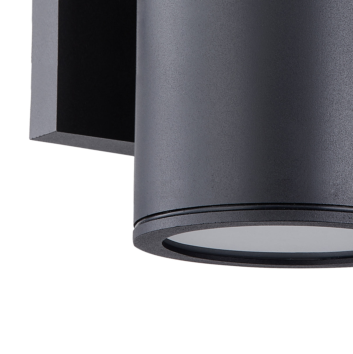 Beck Outdoor Cylinder Wall Light, 9" Black