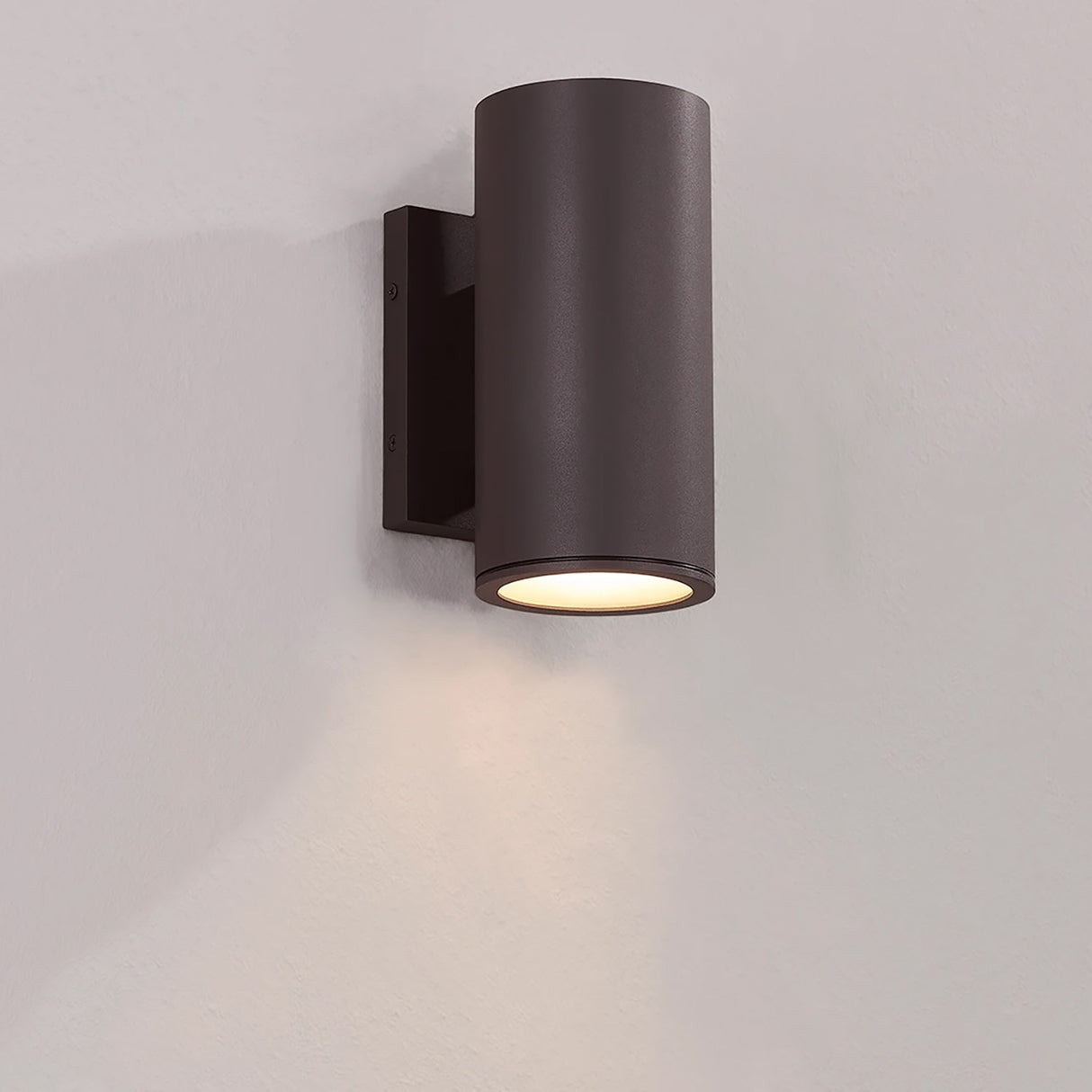 Beck Outdoor Cylinder Wall Light, 9" Bronze