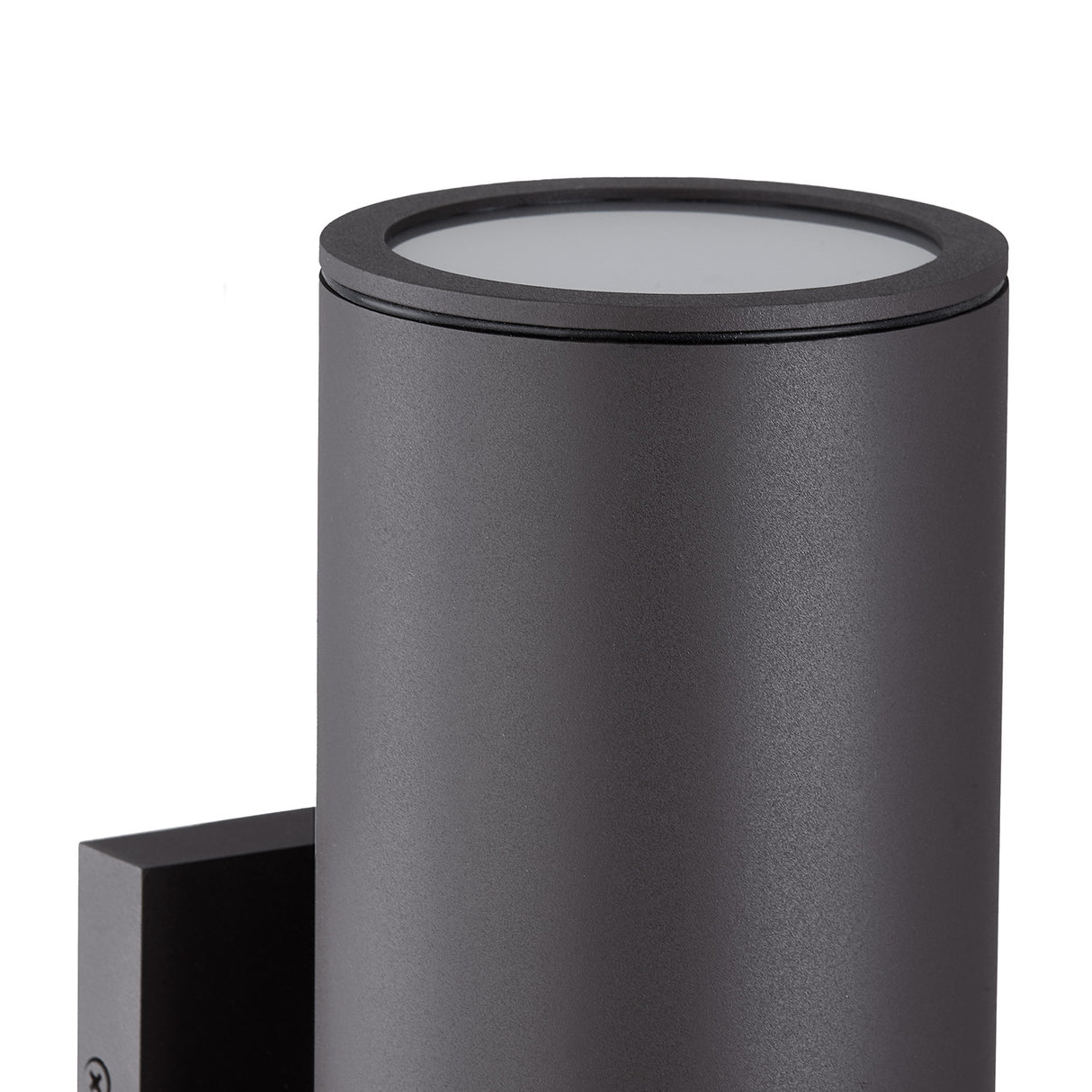 Beck Outdoor Cylinder Wall Light, 15" Black
