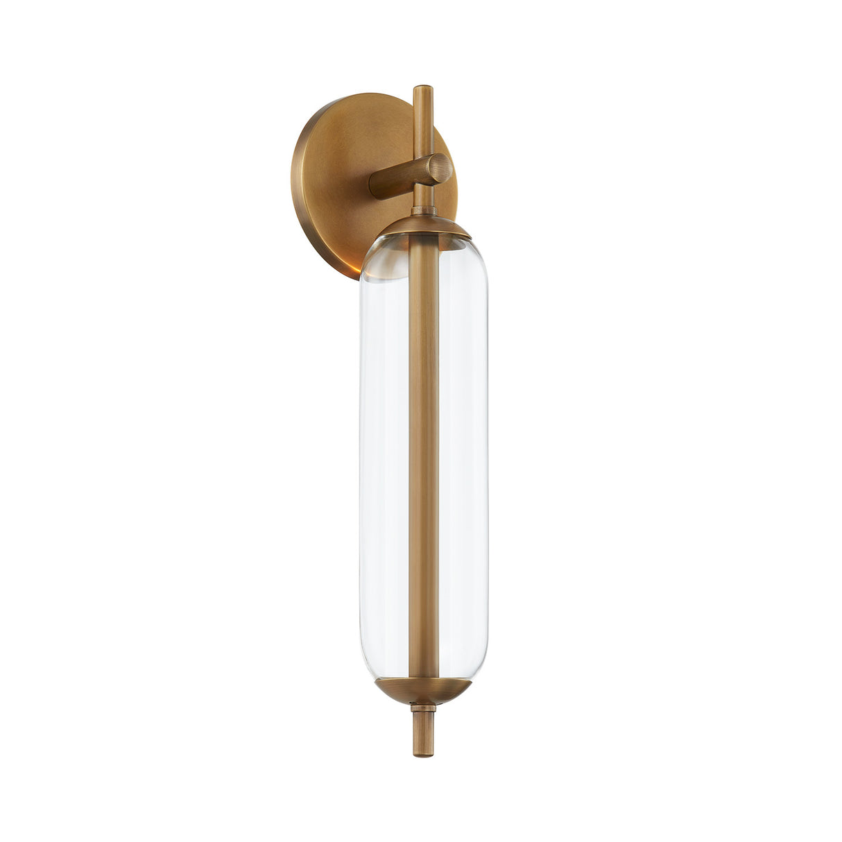 Marcy LED Outdoor Wall Light, 17" Vintage Brass