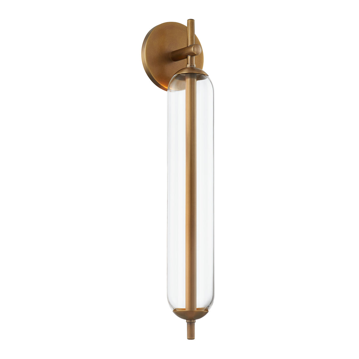 Marcy LED Outdoor Wall Light, 21" Vintage Brass