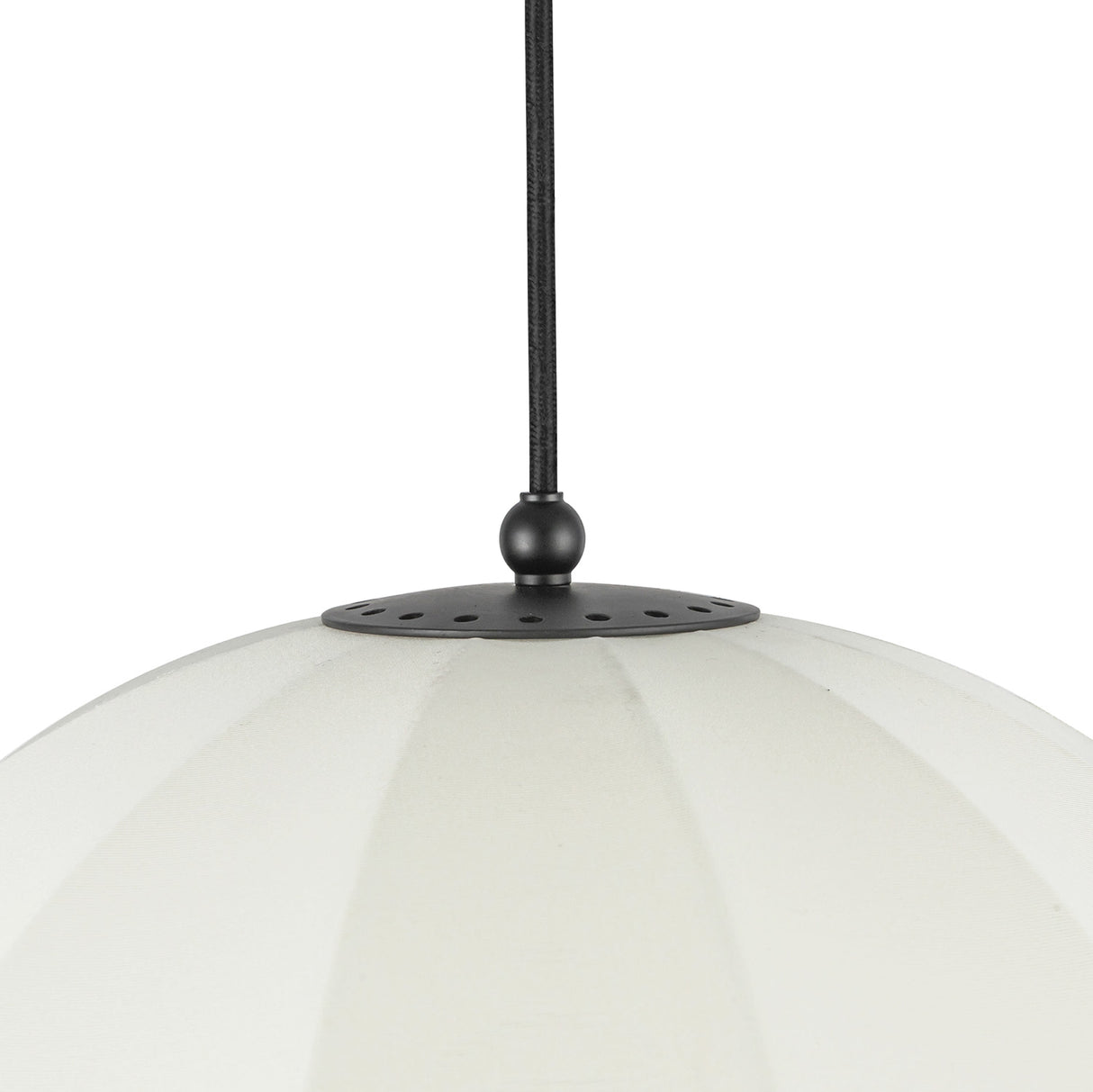 Trudy 4 Light Medium Pendant 18", Matte Black with Fabric Shade