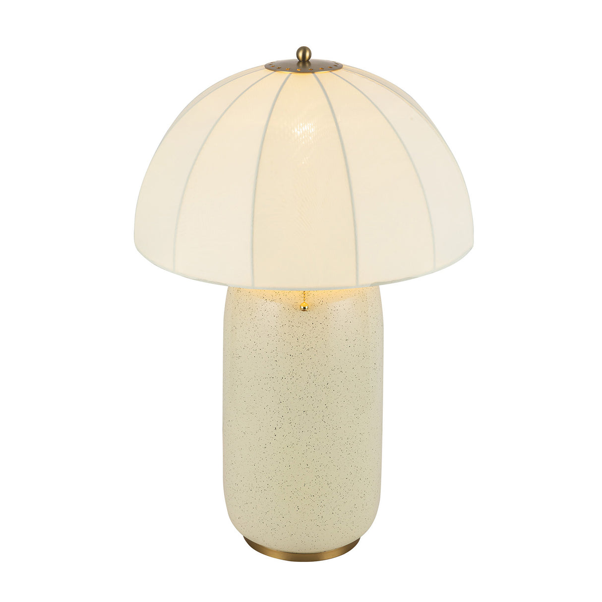 Trudy Table Lamp, Cream with Brass Accents