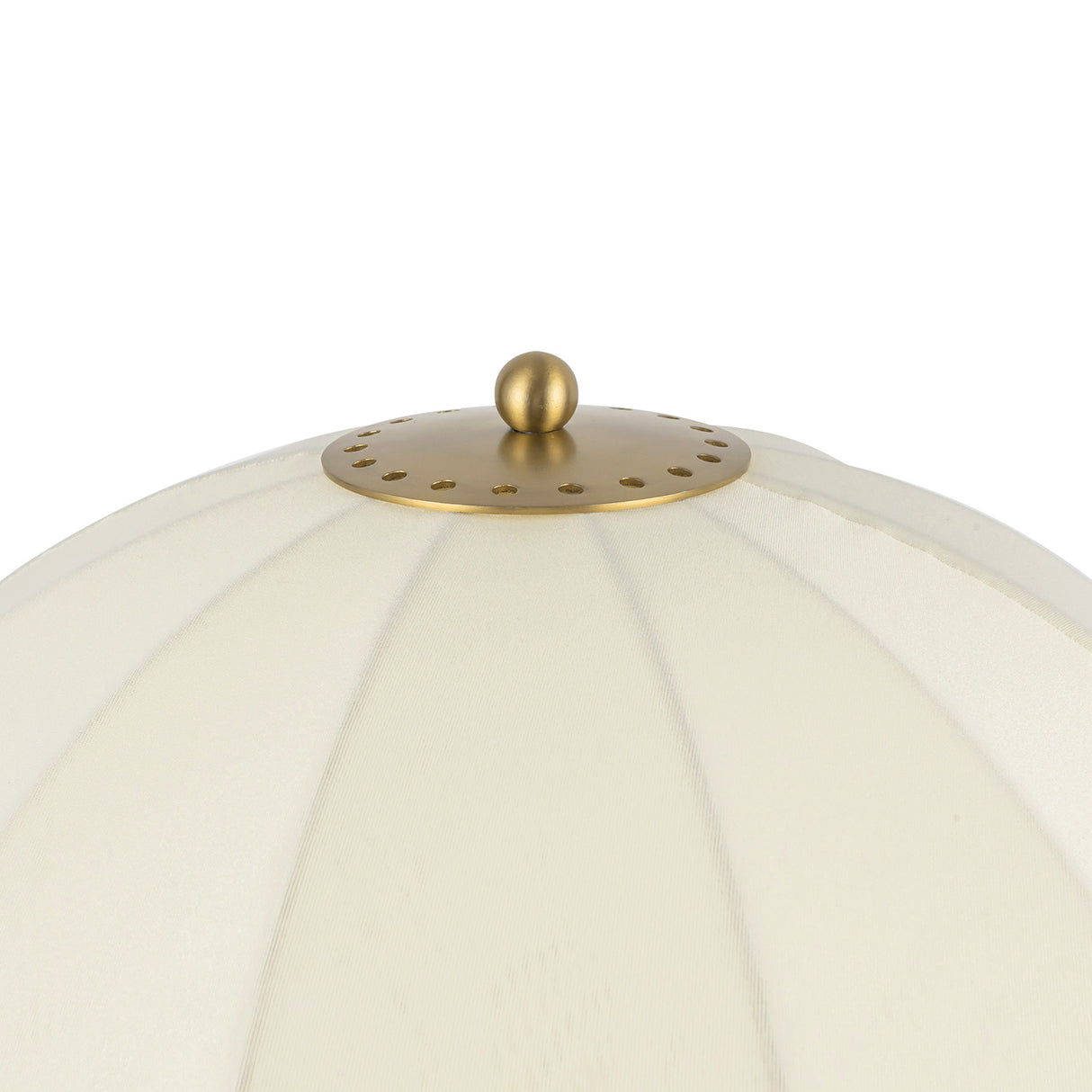 Trudy Table Lamp, Cream with Brass Accents