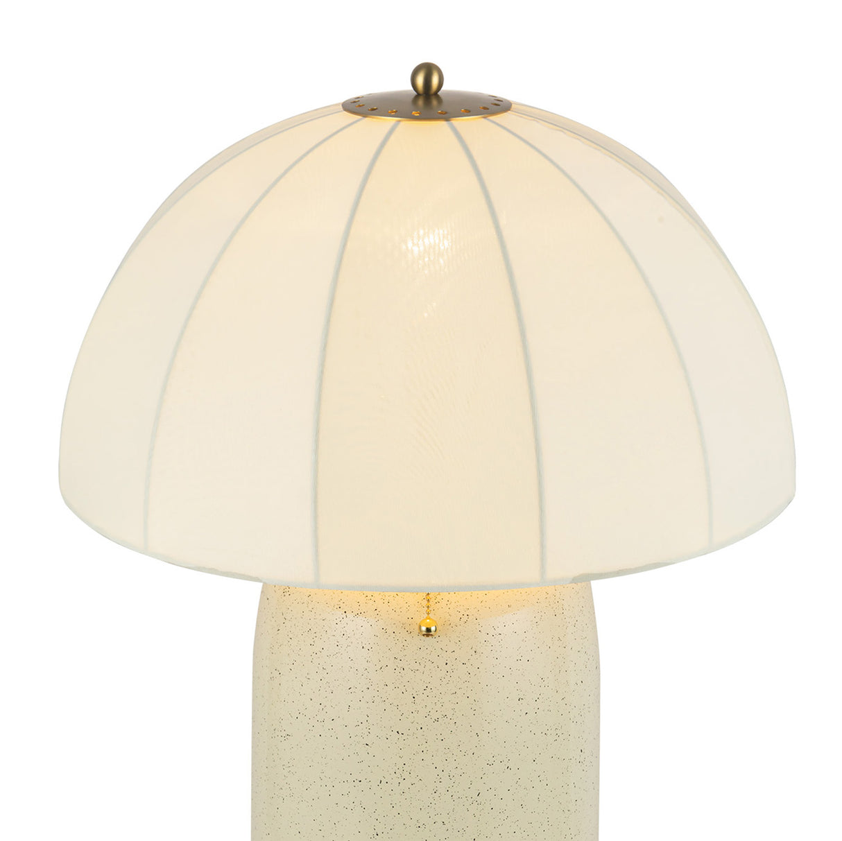 Trudy Table Lamp, Cream with Brass Accents