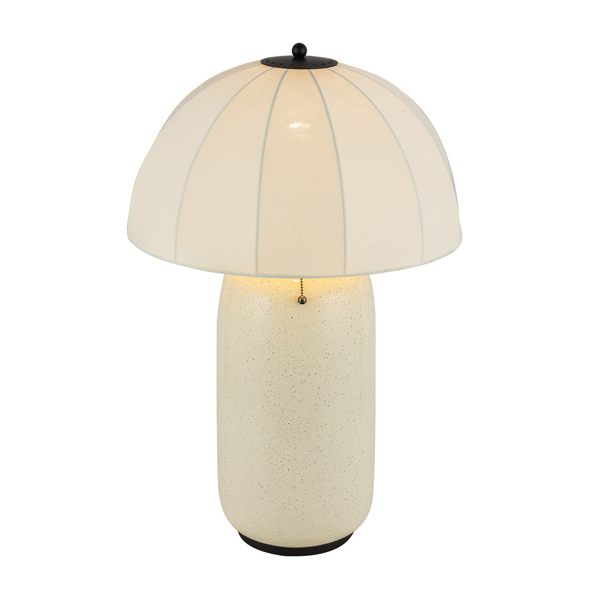 Trudy Table Lamp, Cream with Black Accents
