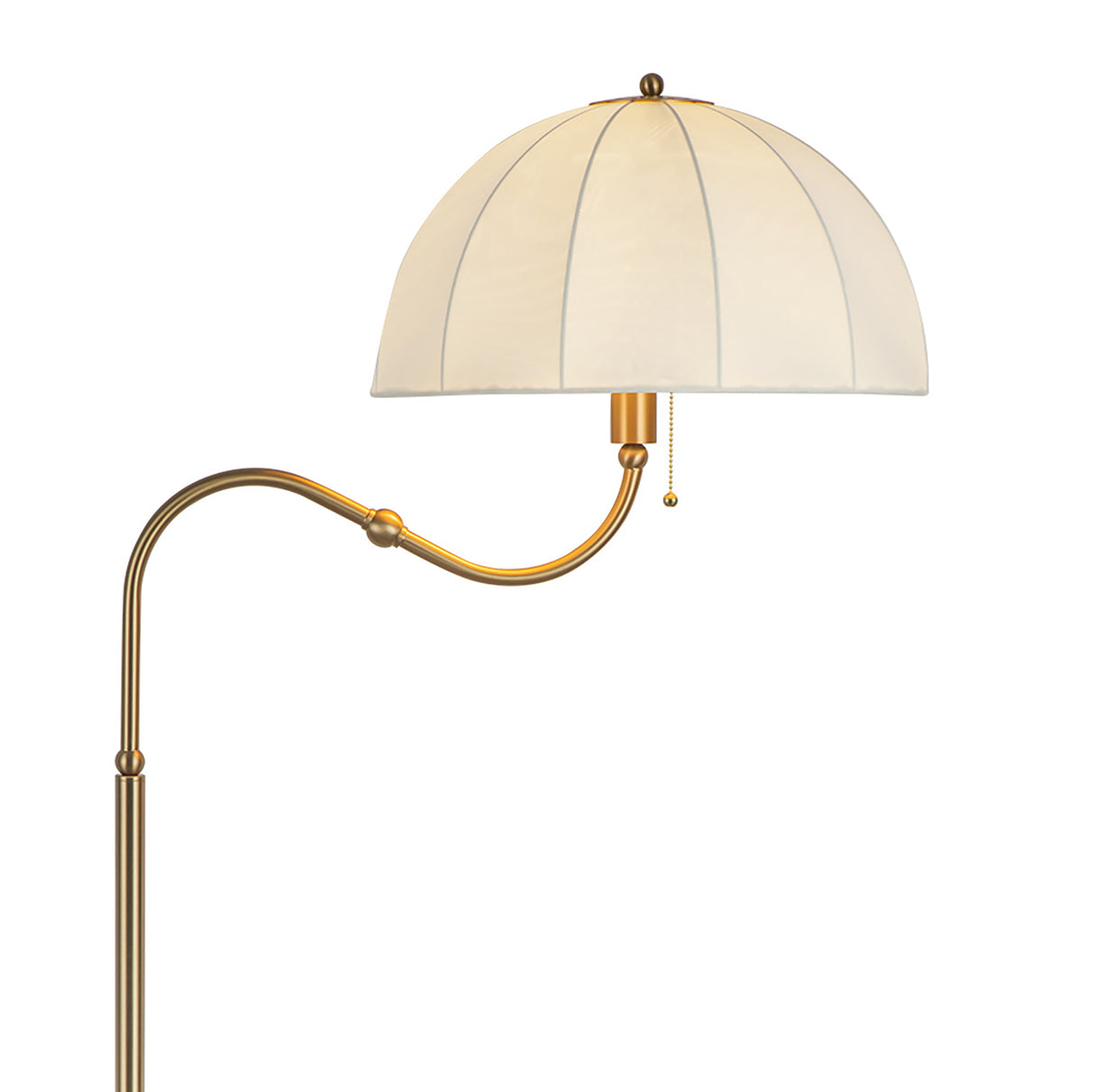 Trudy Floor Lamp, Brushed Brass