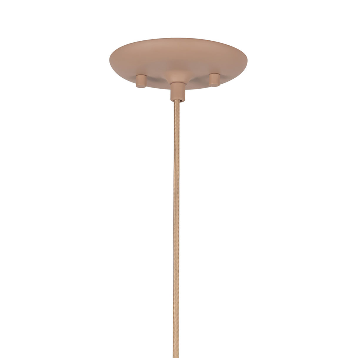 Mabel Metal Pendant 15", Blush with Opal Glass