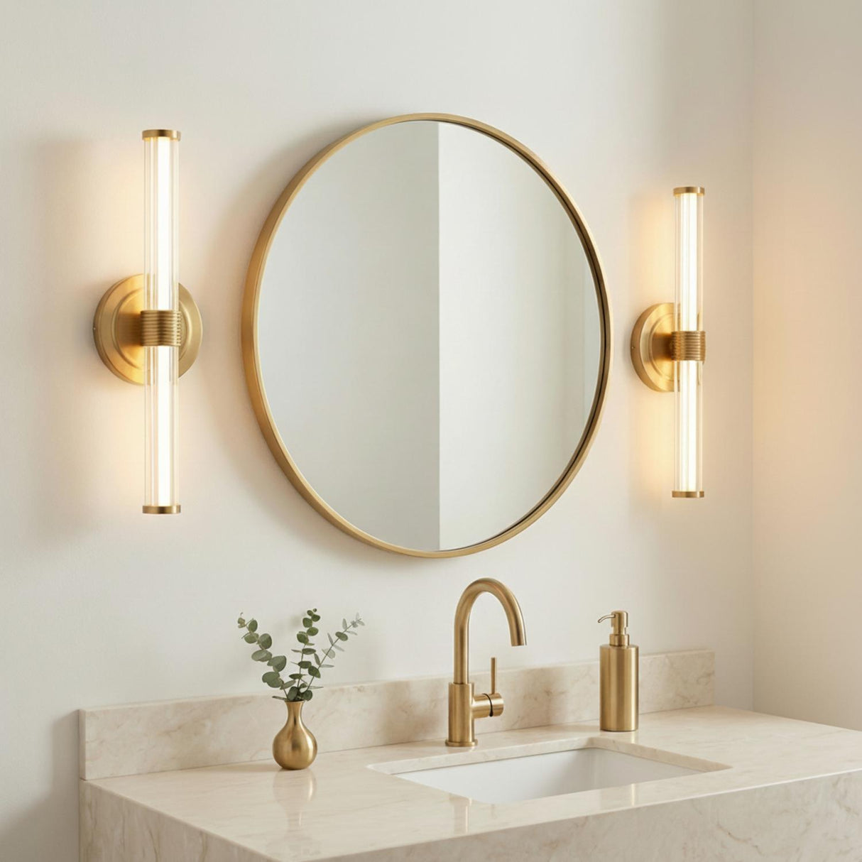 Orville LED Wall Sconce 12", Brushed Brass