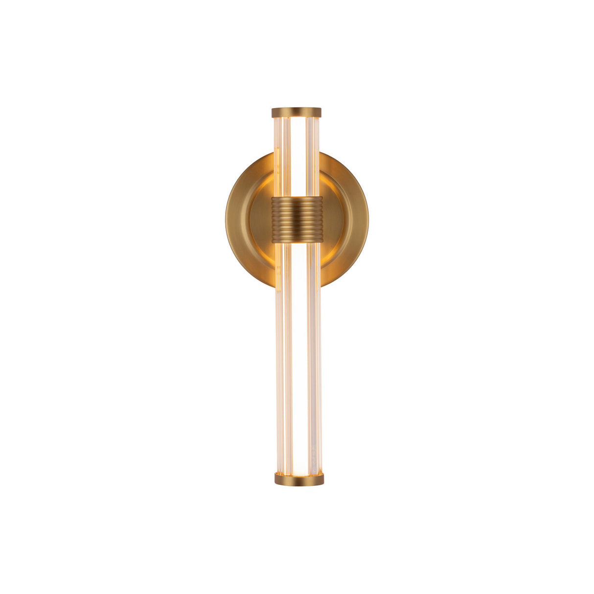 Orville LED Wall Sconce 12", Brushed Brass