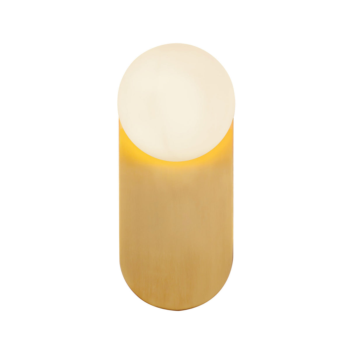 Enzo Wall Sconce 13", Brushed Brass and Opal Glass