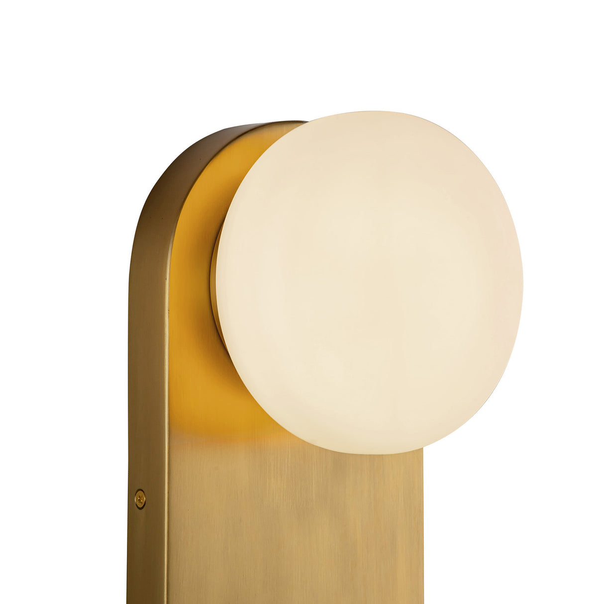 Enzo Wall Sconce 13", Brushed Brass and Opal Glass