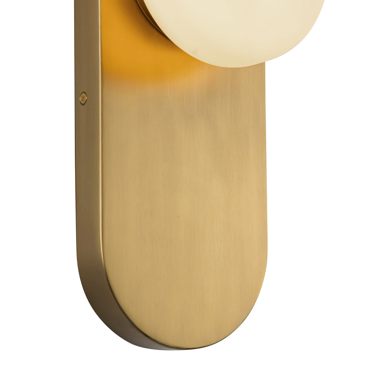 Enzo Wall Sconce 13", Brushed Brass and Opal Glass
