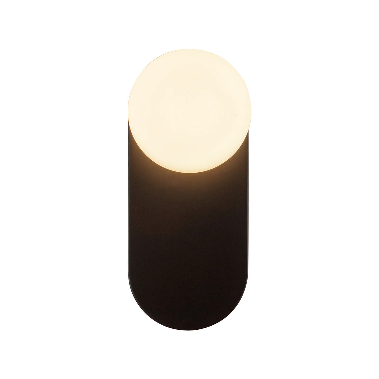 Enzo Wall Sconce 13", Matte Black and Opal Glass