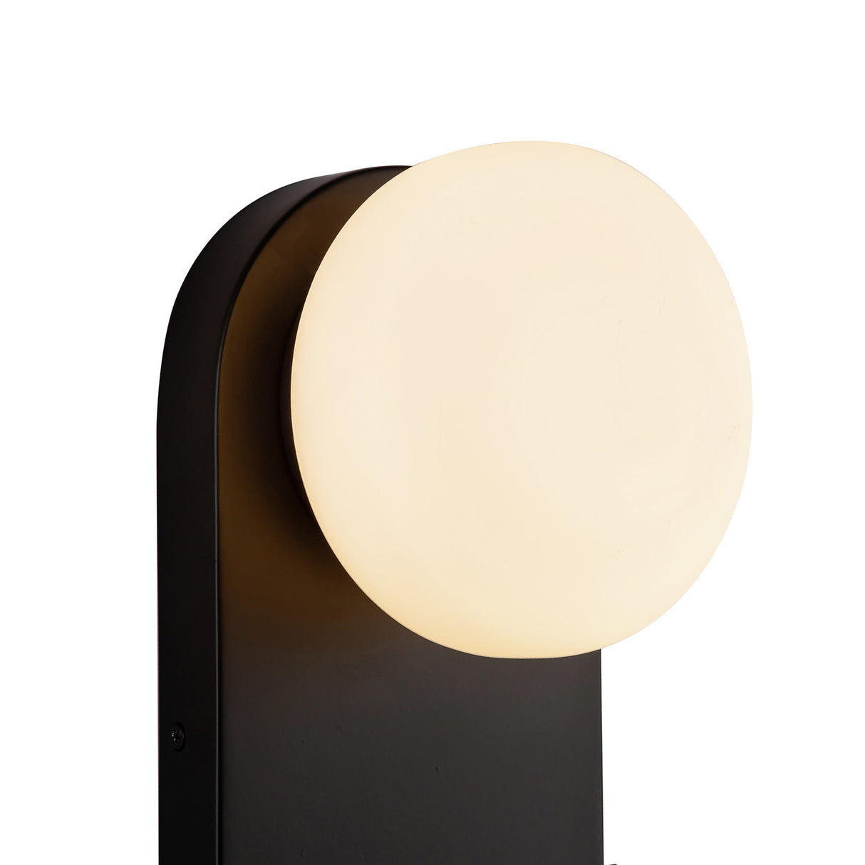 Enzo Wall Sconce 13", Matte Black and Opal Glass