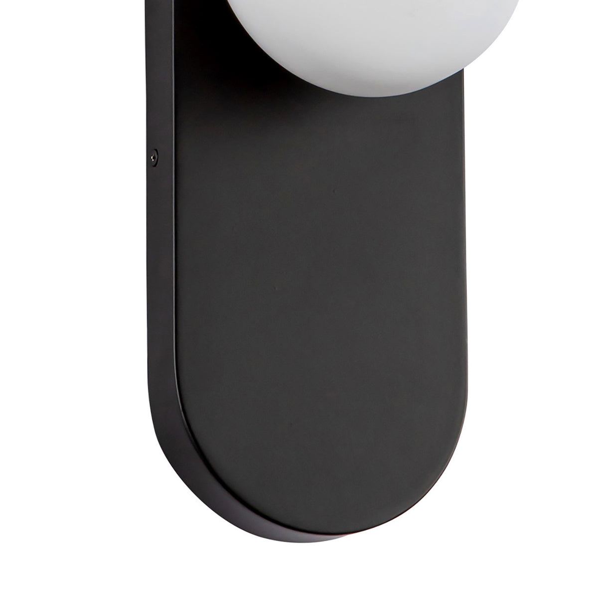Enzo Wall Sconce 13", Matte Black and Opal Glass