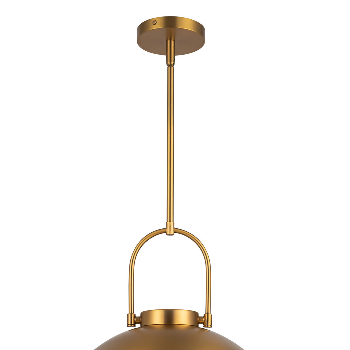 Solene Pendant 16", Antique Brass and Opal Glass
